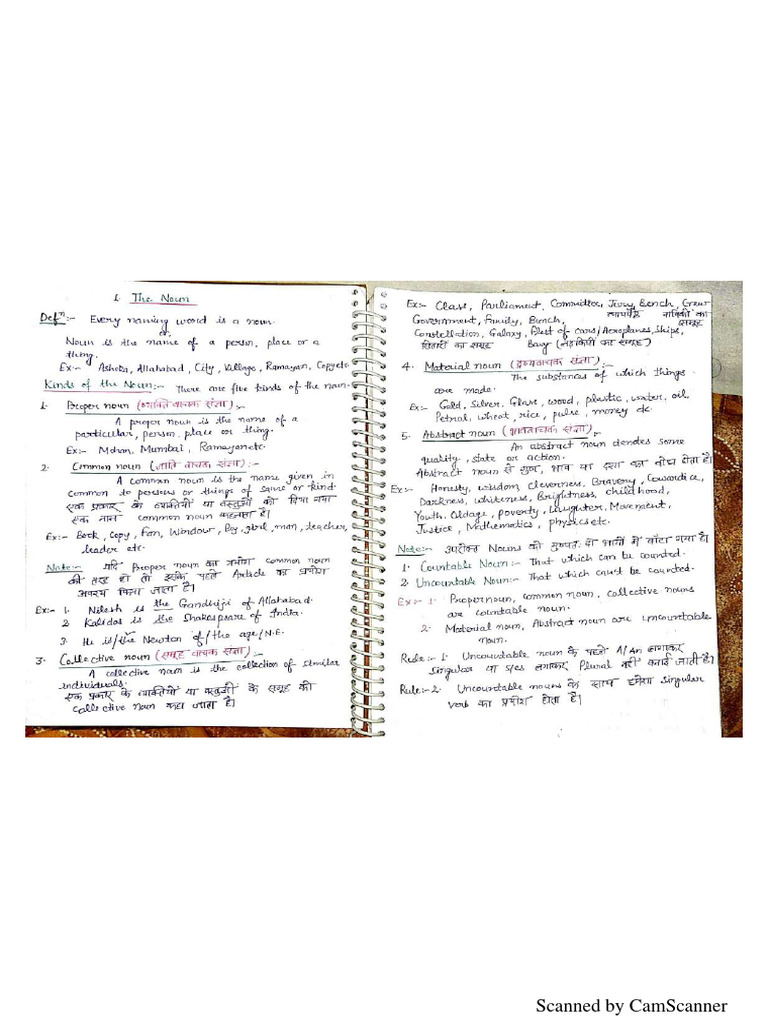 English Grammar Hand Written | PDF