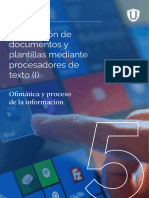 U5 Elaboración de Documentos y Plantillas Mediante Procesadores de Texto (I)