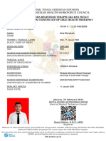 The Indonesian Health Workforce Council: Registration Certificate of Oral Health Therapist