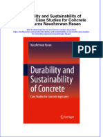(Download PDF) Durability and Sustainability of Concrete Case Studies For Concrete Exposures Nausherwan Hasan Online Ebook All Chapter PDF