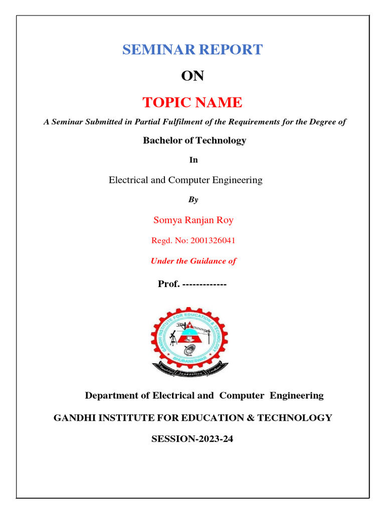 SEMINAR REPORT Somya | PDF | Computing | Engineering