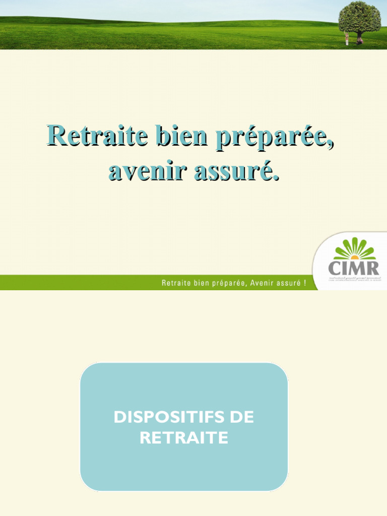 Taux et Cotisations CIMR au Maroc | PDF | Retraite | Retraites