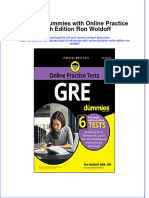 (Download PDF) Gre For Dummies With Online Practice Ninth Edition Ron Woldoff Online Ebook All Chapter PDF