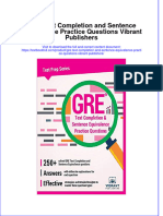 (Download PDF) Gre Text Completion and Sentence Equivalence Practice Questions Vibrant Publishers Online Ebook All Chapter PDF