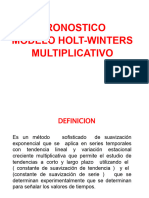 Modelo Holt Winters Multiplicativo