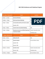 HNL's 2012 Conference and Tradeshow Program