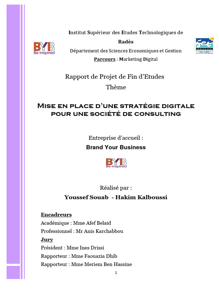 PFE Rapport Hakim Et Youssf | PDF | Publicité | Commercialisation