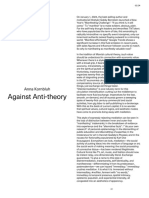 e Flux Notes Against Anti Theory