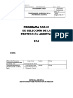 Programa SGR 01 Seleccion Proteccion Auditiva