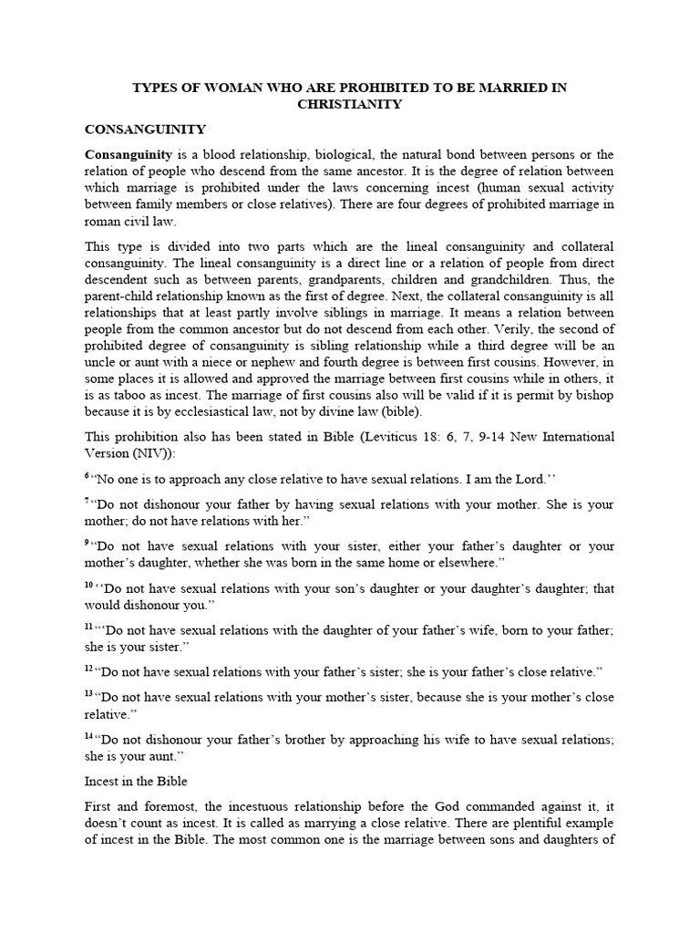Consanguinity pdf baptism catholic church