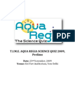 Aqua Regia Science Quiz 2009 Prelims1