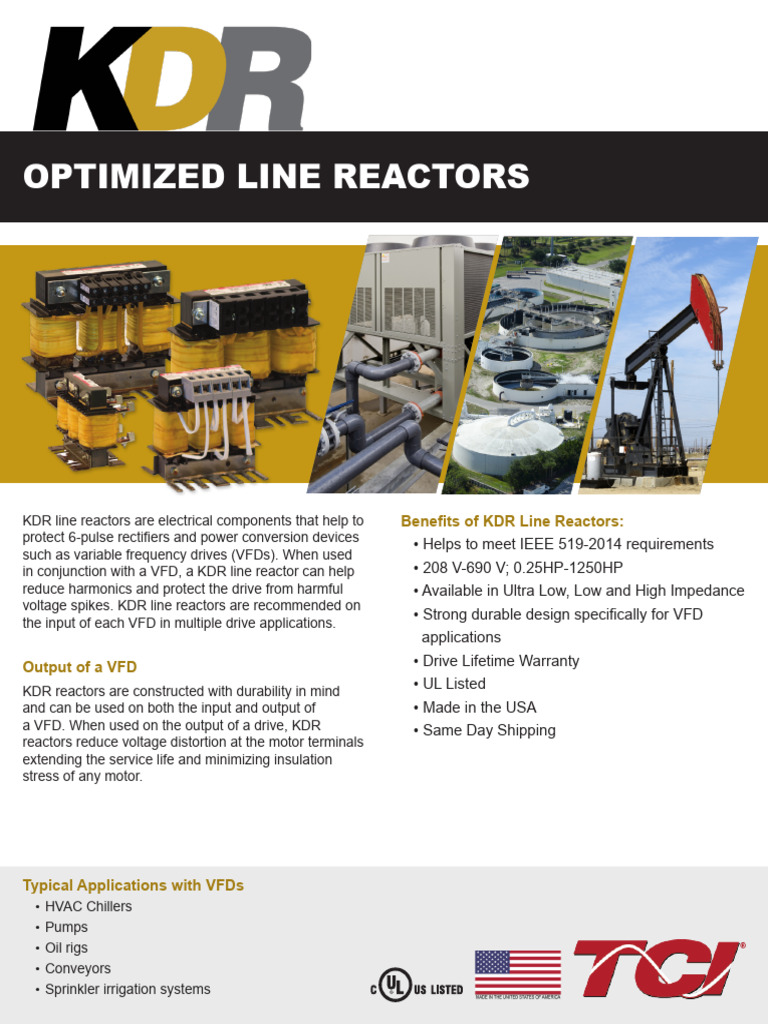KDR Line Reactors for VFD Protection | PDF | Computer Engineering ...