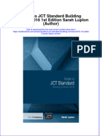 (Download PDF) Guide To JCT Standard Building Contract 2016 1St Edition Sarah Lupton Author Online Ebook All Chapter PDF
