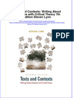 [Download pdf] Texts And Contexts Writing About Literature With Critical Theory 7Th Edition Steven Lynn online ebook all chapter pdf 