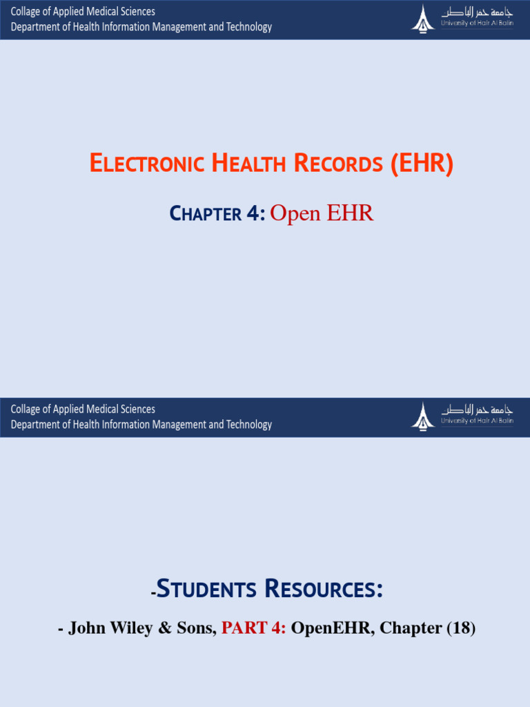 Understanding Open EHR Framework | PDF | Electronic Health Record ...