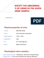 Mbbs 2k23 Aim - To Identify The Abnormal Constitutes of Urine