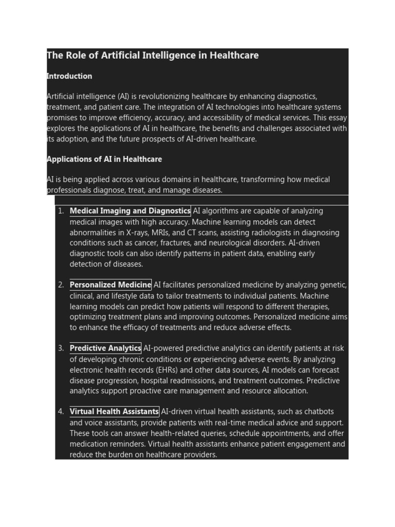 THE ROLE OF ARTIFICIAL INTELLIGENCE IN HEALTHCARE A SYSTEMATIC REVIEW OF APPLICATIONS AND CHALLENGES visual data 5