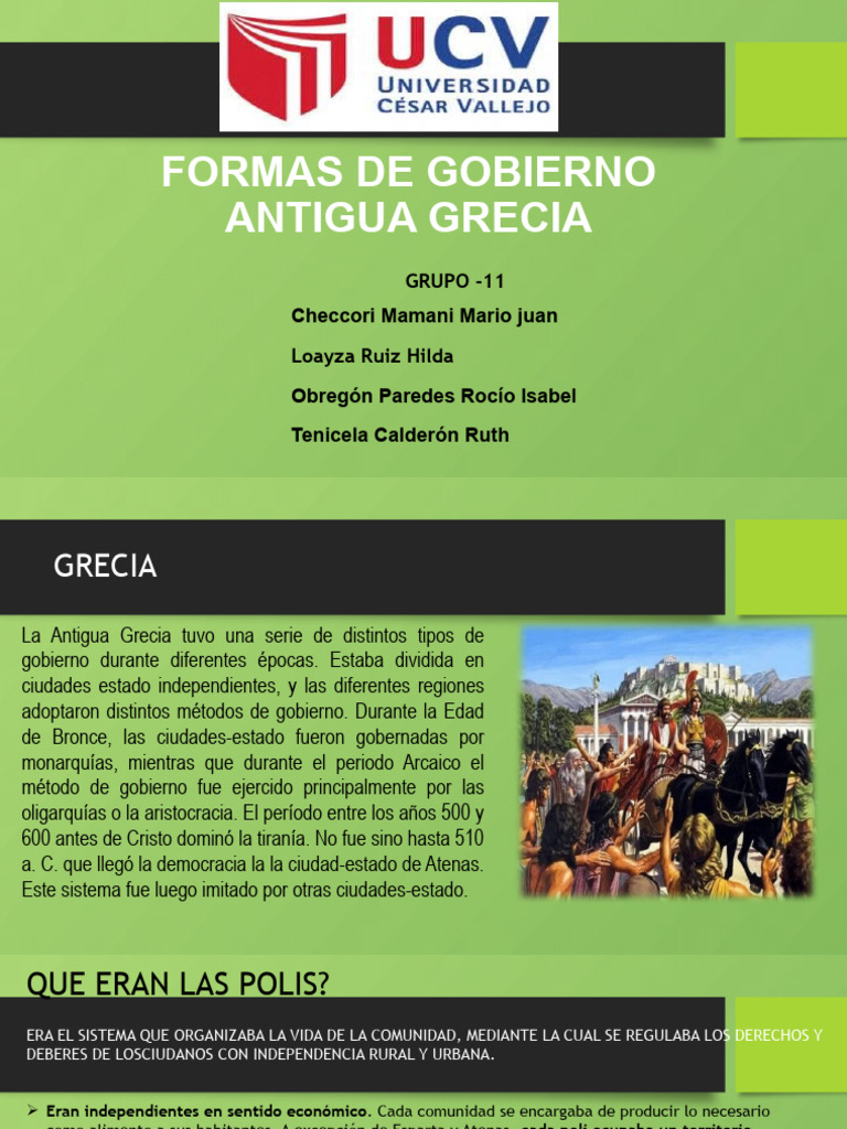 Sistemas de Gobierno en la Antigua Grecia | PDF | Antigua Grecia ...