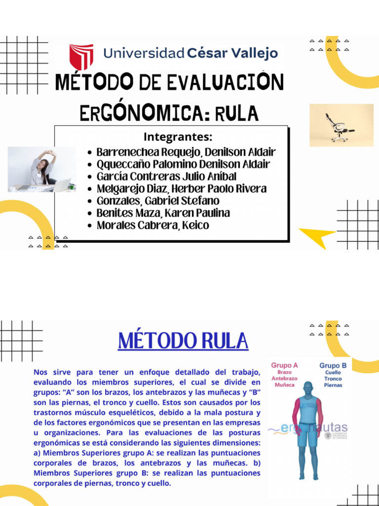 Metodo Rula Aplicacion Sesion 6 | PDF