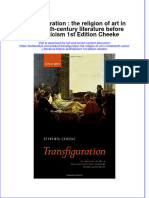 Transfiguration: The Religion of Art in Nineteenth-Century Literature Before Aestheticism 1st Edition Cheeke