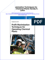 [Download pdf] Profit Maximization Techniques For Operating Chemical Plants Sandip K Lahiri online ebook all chapter pdf 