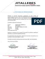 CERTIFICADO DE OPERATIVIDAD - CONFIPETROL - JAULA 1