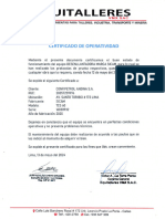 CERTIFICADO DE OPERATIVIDAD - DESENLLANTADORA