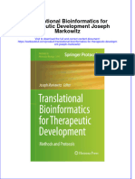 [Download pdf] Translational Bioinformatics For Therapeutic Development Joseph Markowitz online ebook all chapter pdf 