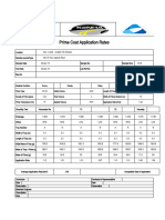 Prime Coat Application Rate KM 2 +000 - KM 0 + 800 FW REQ .Etago