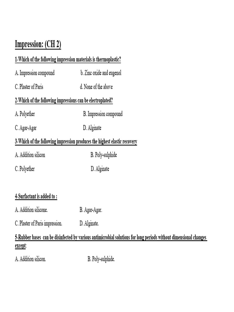 MCQ 1 Download Free PDF Dental Composite Materials Science