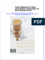 (Download PDF) Many Sorted Algebras For Deep Learning and Quantum Technology 1St Edition Giardina PH D Online Ebook All Chapter PDF