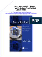 (Download PDF) Manufacturing Mathematical Models Problems and Solutions First Edition Zainul Huda Online Ebook All Chapter PDF