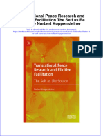 (Download PDF) Transrational Peace Research and Elicitive Facilitation The Self As Re Source Norbert Koppensteiner Online Ebook All Chapter PDF