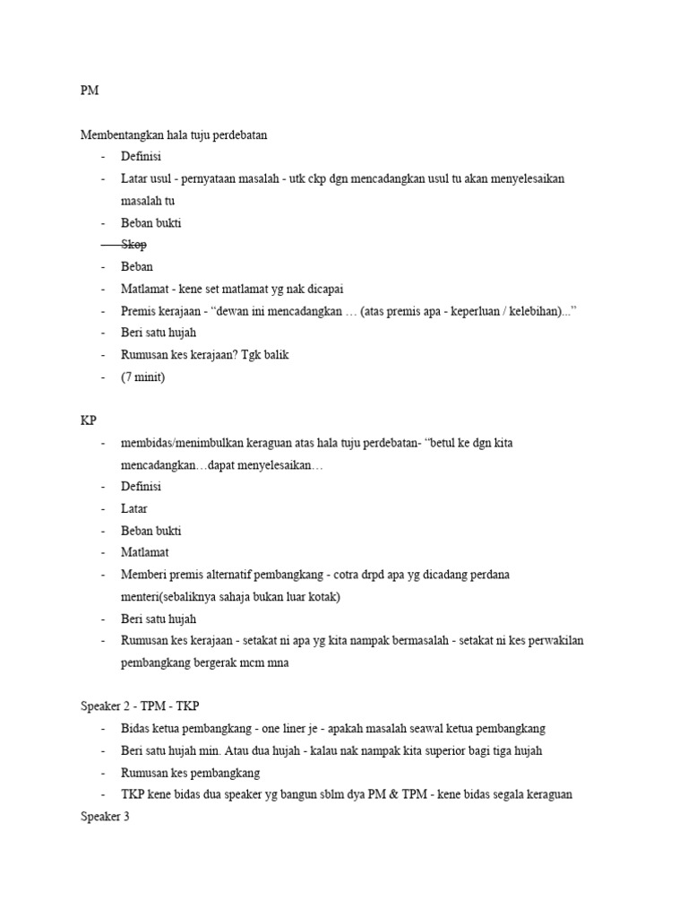 Hala Tuju Perdebatan dan Cadangan | PDF