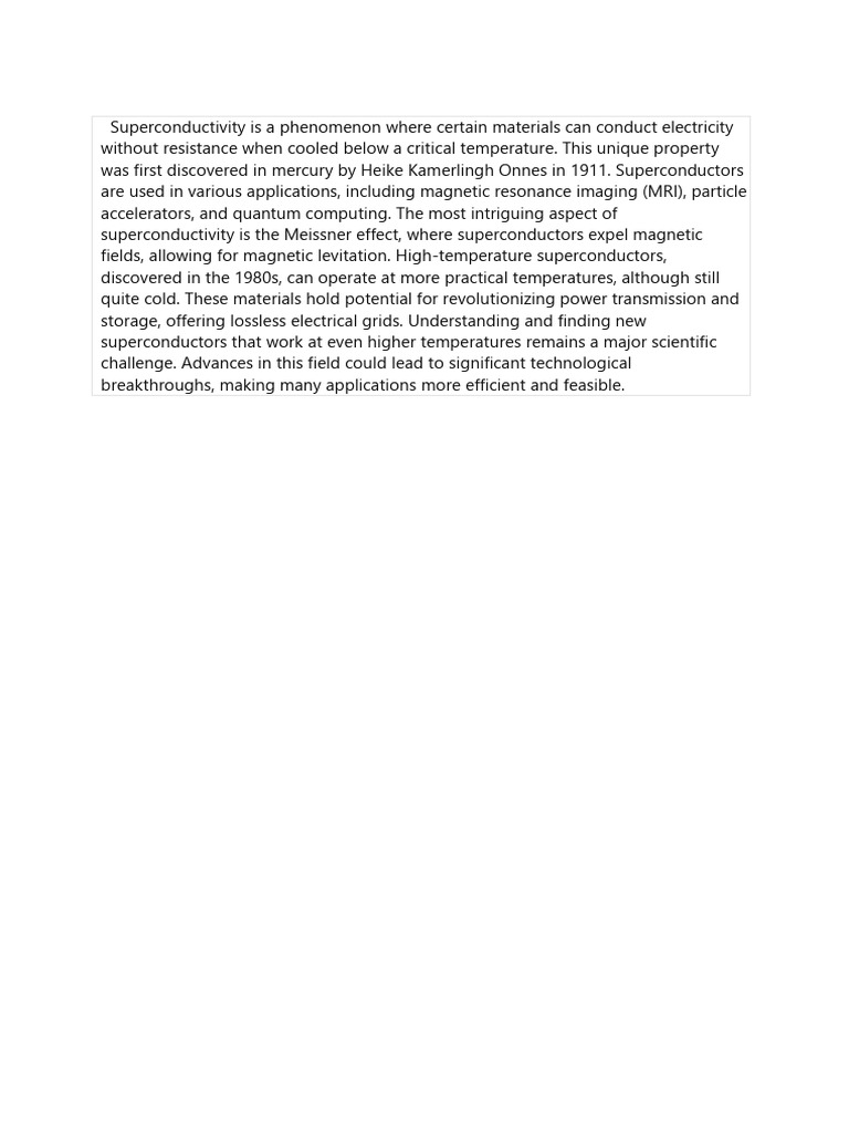 Understanding Superconductivity Basics | PDF | Art | Technology ...
