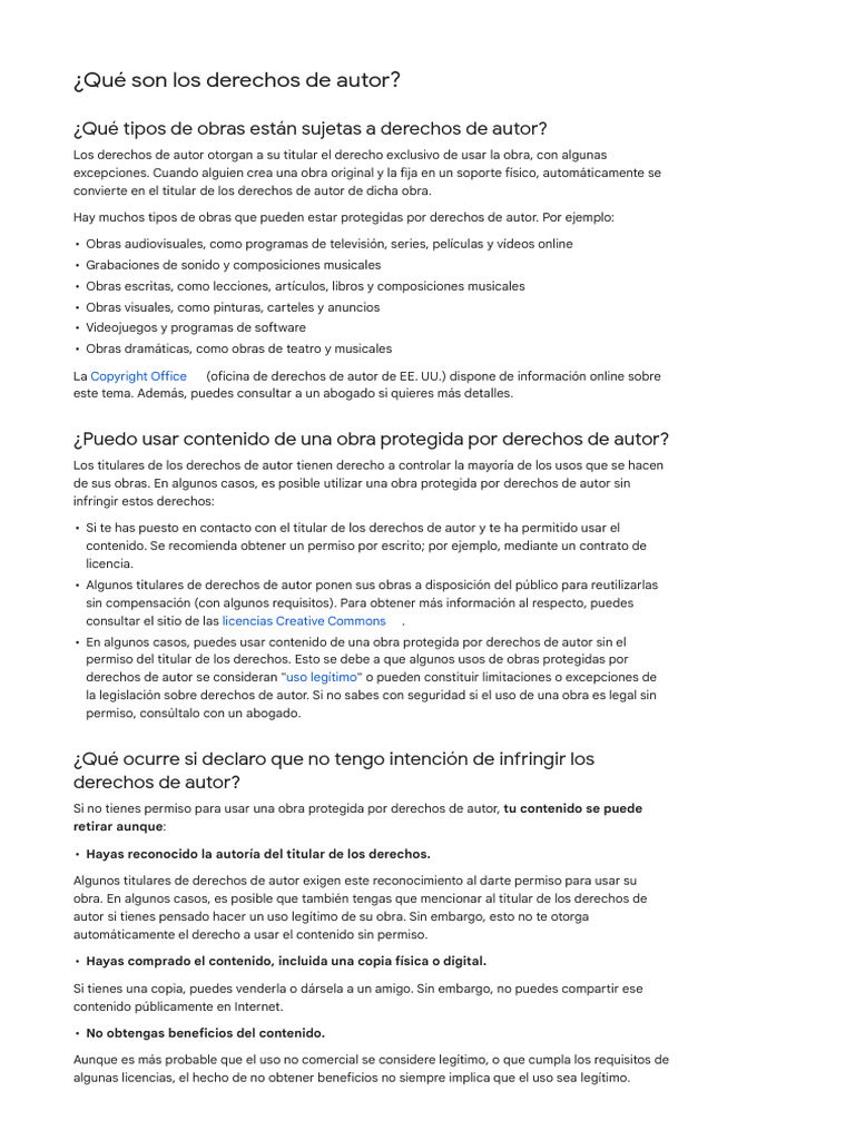Derechos de autor y su uso legítimo | PDF | Derechos de autor