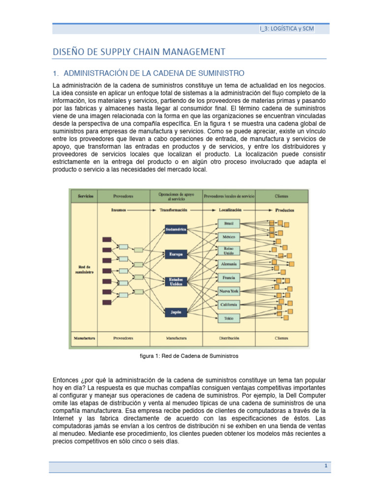 I 3-LogisticaySCM | PDF | Cadena de suministro | Gestión de la cadena ...