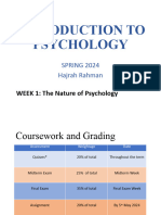 Introduction To Psychology Week 1