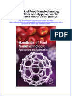 (Download PDF) Handbook of Food Nanotechnology Applications and Approaches 1St Edition Seid Mahdi Jafari Editor Online Ebook All Chapter PDF
