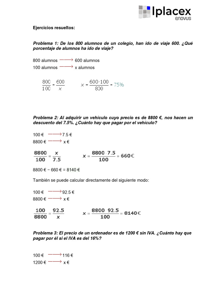 Ejercicios Resueltos Semana 6 | PDF