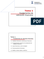 Tema 1 - Fundamentos de Valoraciã N Financiera