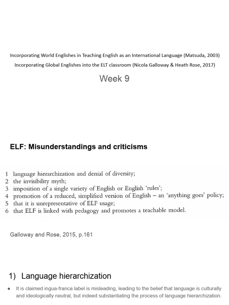 Teaching World Englishes in EIL Classrooms | PDF | English Language ...