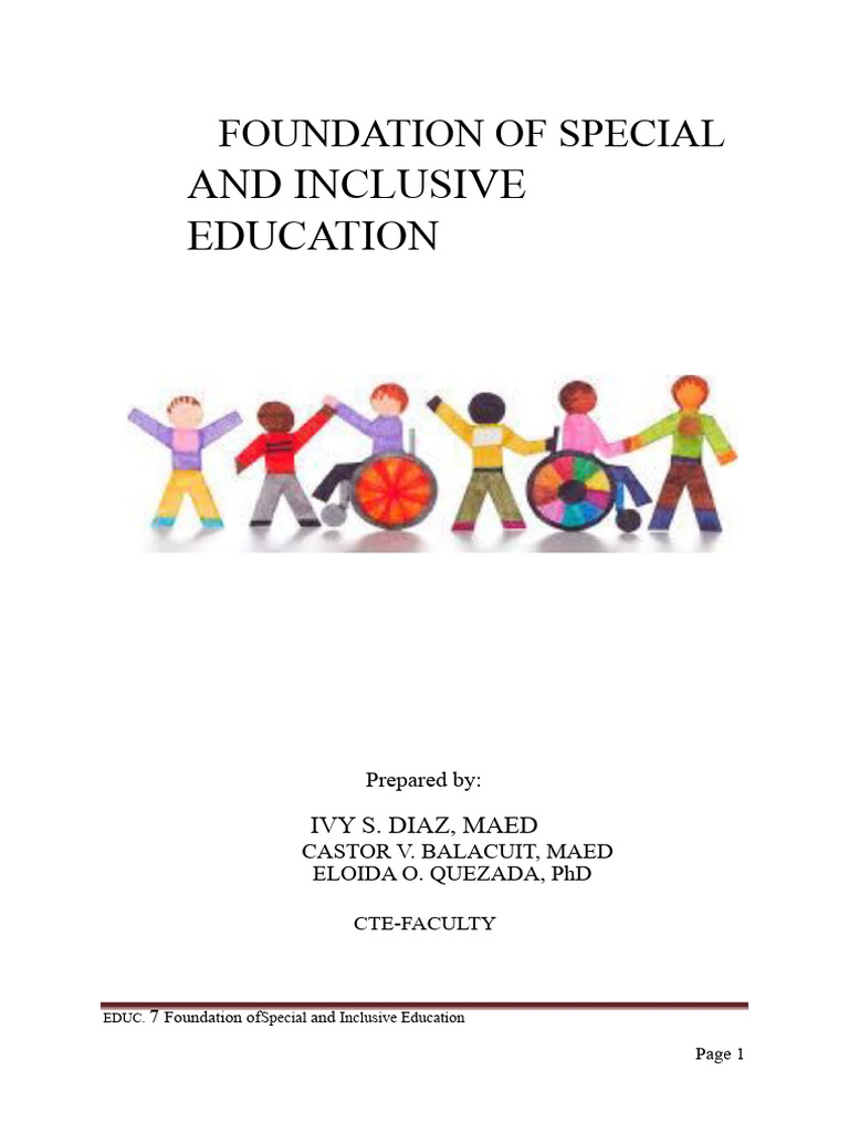 Foundation-of-Special | PDF | Special Education | Inclusion (Education)
