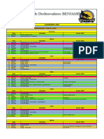 Clube Benjamim - Calendario 2020