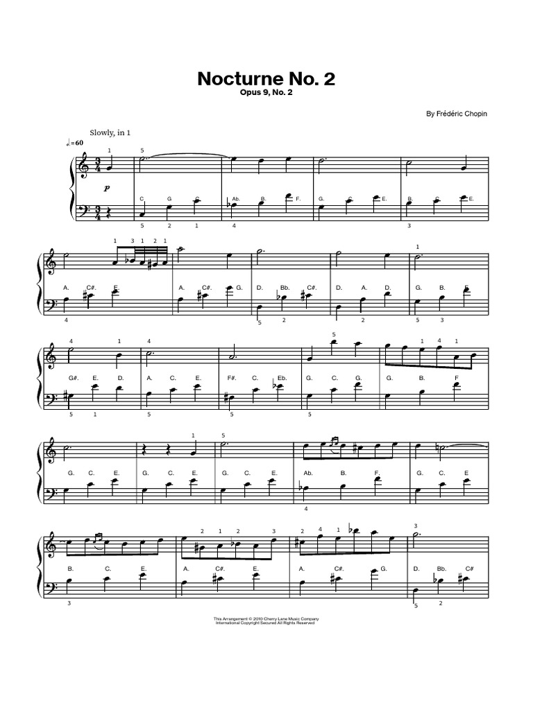 Nocturno Chopin OP 9 en C | PDF | Musical Compositions