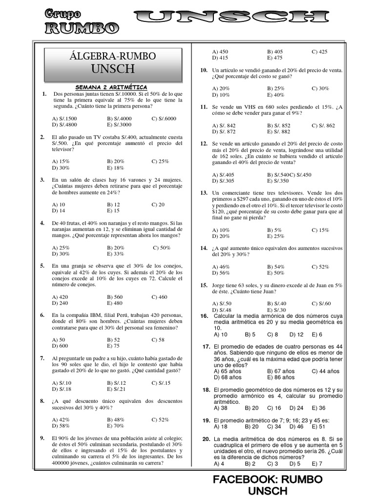 Aritm tica parte 2 06 de noviembre descargar gratis pdf porcentaje