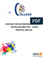Centre For Entrepreneurship Rapid Incubator Profile