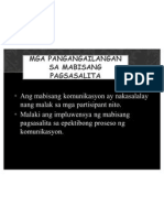 Mga Pangangailangan Sa Mabisang Pagsasalita