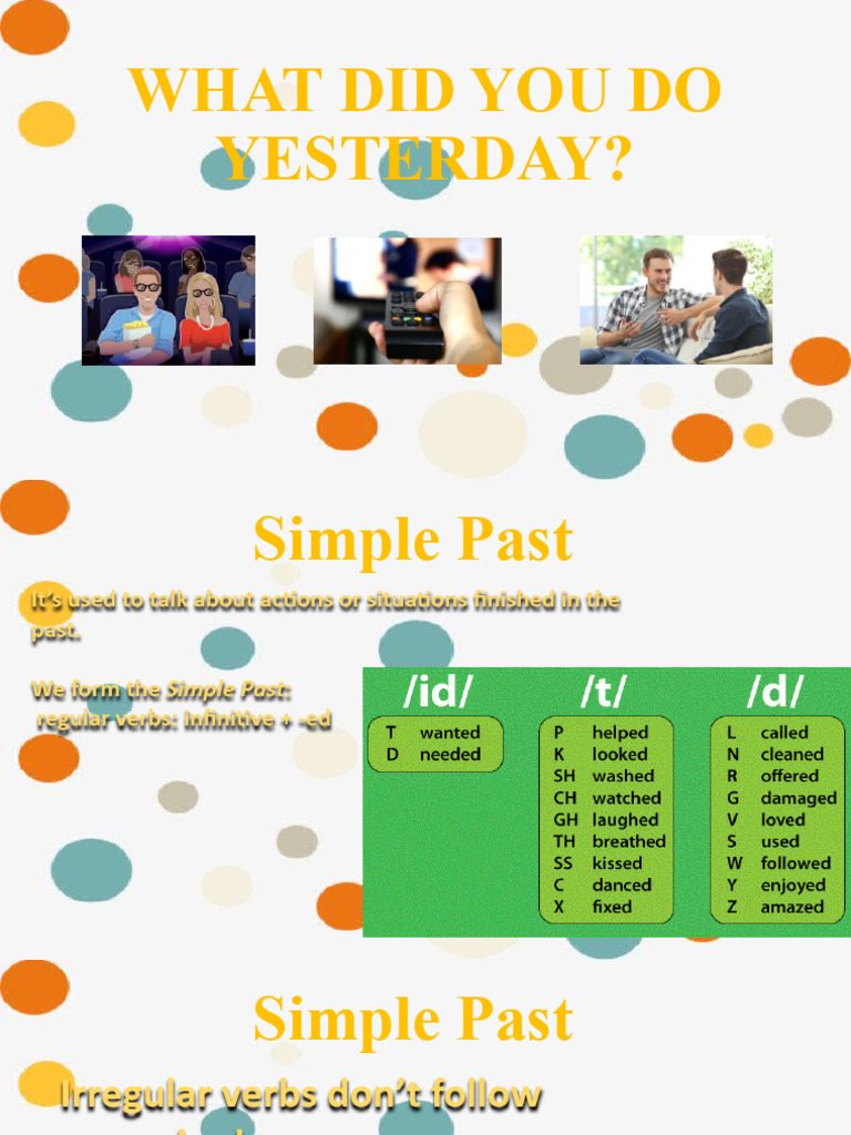 Simple Past: What Did You Do? | PDF