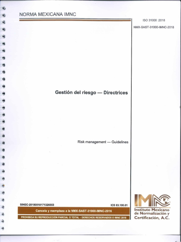 Iso 31000 2018 | PDF
